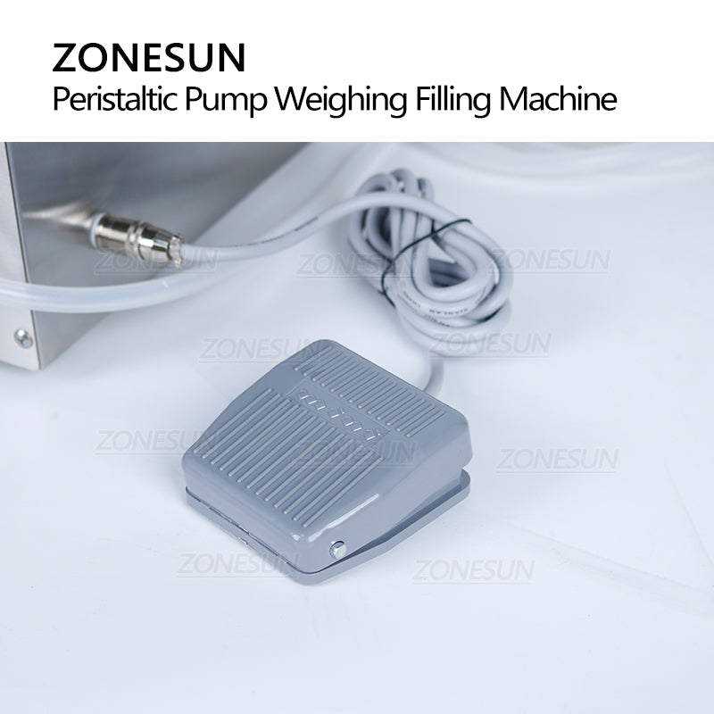 ZONESUN ZS-PP531W 30-6000ml Semi Automatic Peristaltic Pump Liquid Weighing Filling Machine