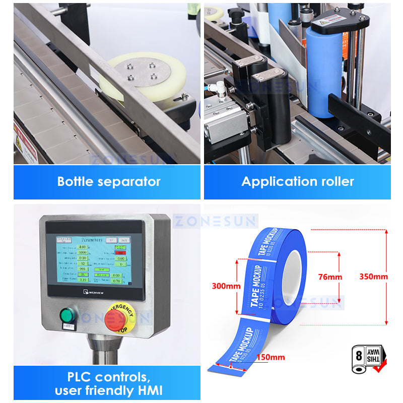 ZONESUN ZS-FAL180B1 Linea di produzione automatica di imballaggi in cartone per etichettatura e tappatura di riempimento di liquidi 