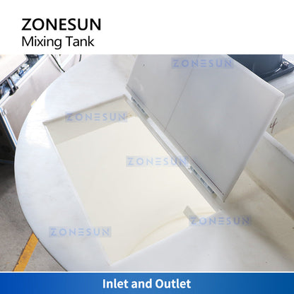 ZONESUN ZS-PPMT1500L Tanque de mezcla de PP para líquidos corrosivos 