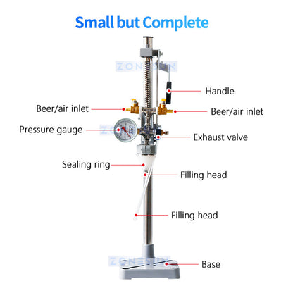 ZONESUN ZS-DYGZ01 Manual Equipressure Foamy Liquid Filling Machine