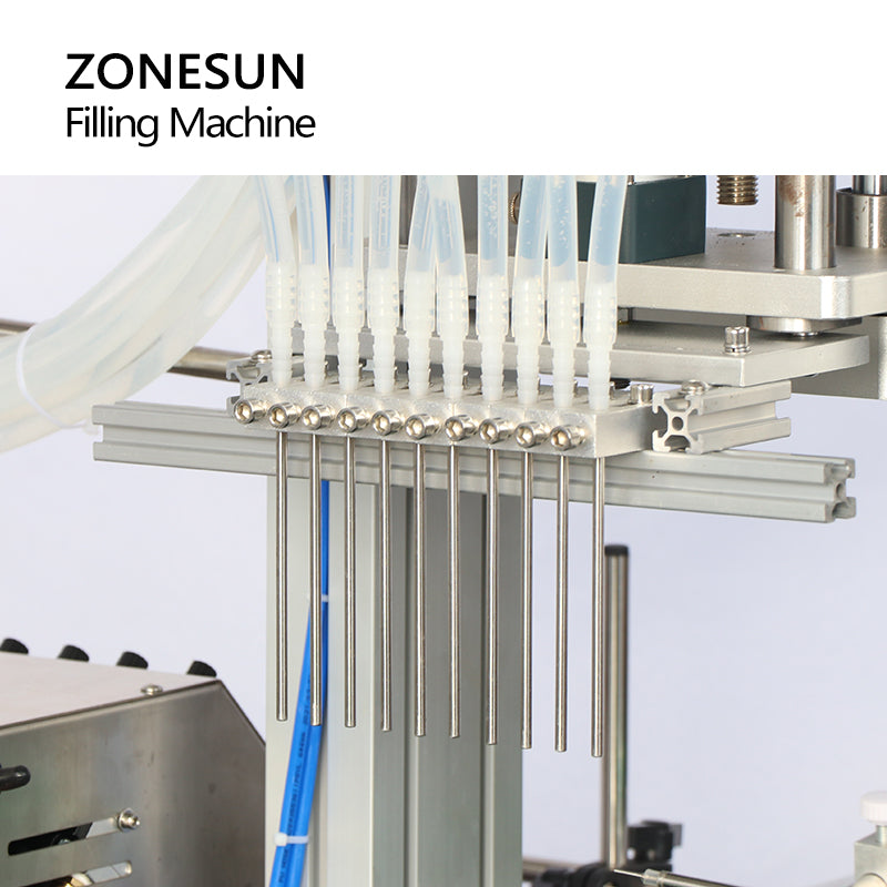 ZONESUN ZS-DTPP10D 10 Diving Nozzles Peristaltic Pump Liquid Filling Machine