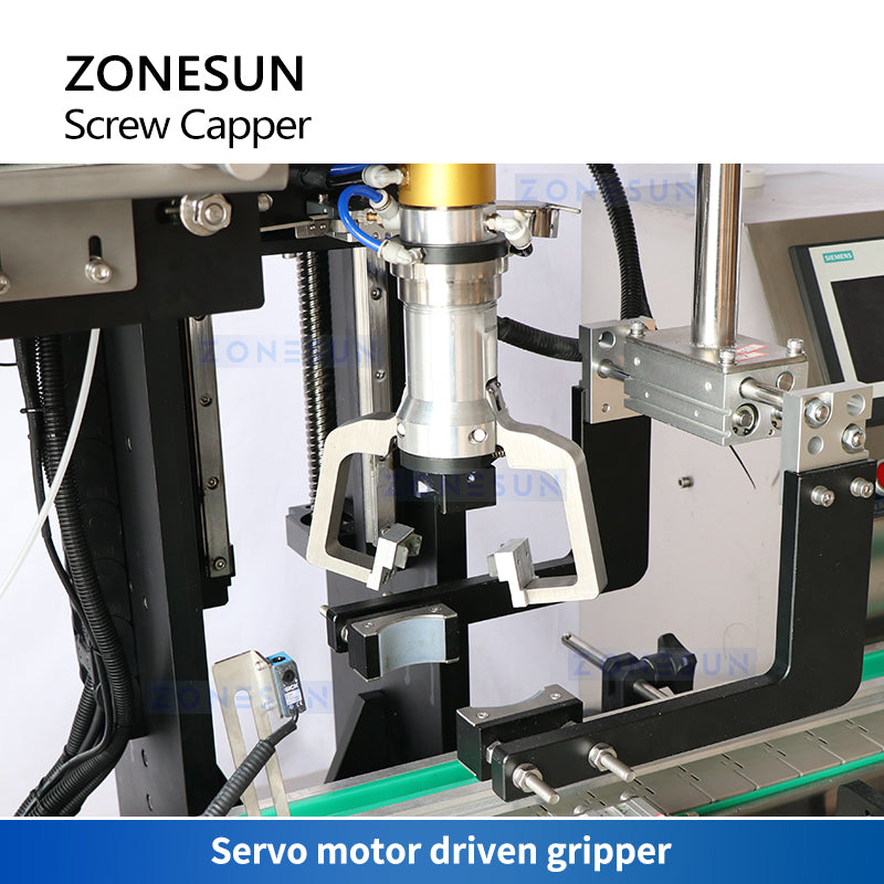 ZONESUN ZS-XG445 Tappatrice automatica per bottiglie con pompa a grilletto con alimentatore vibrante per tappo