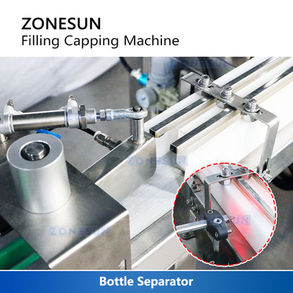 ZONESUN ZS-AFC6F Automatic Peristaltic Pump Flat Bottle Liquid Filling Capping Machine