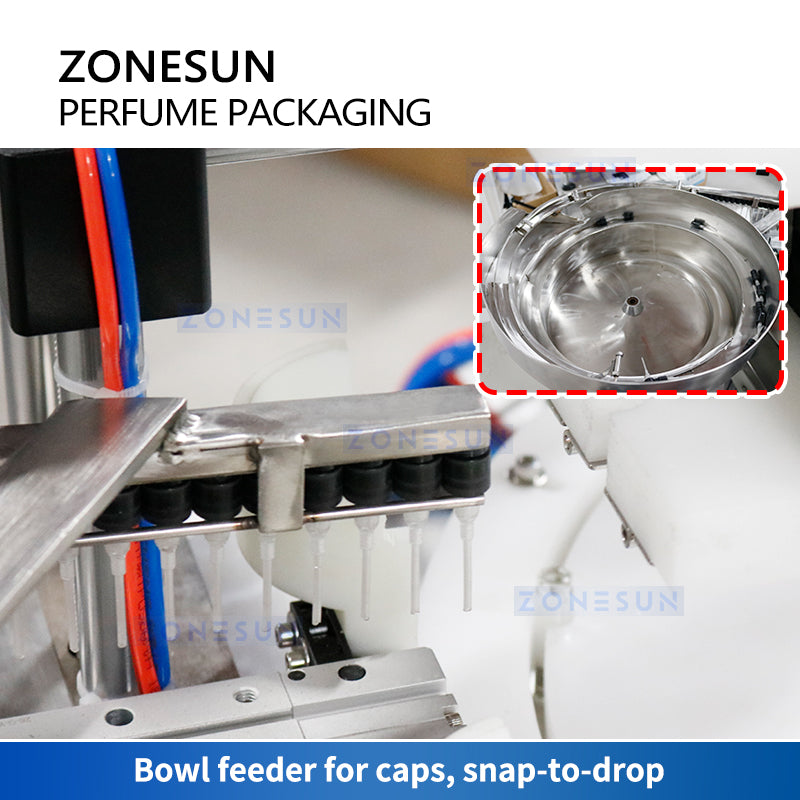 ZONESUN ZS-AFC7C Máquina rotativa de llenado y tapado de líquidos con biberón de perfume 