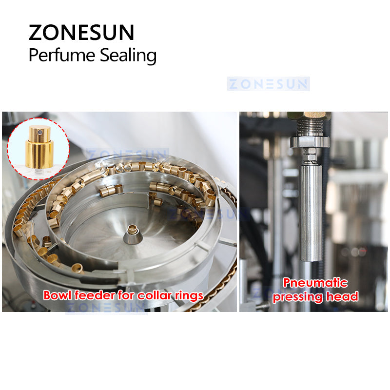 ZONESUN ZS-YG11V Automatic Perfume Bottle Caps Pressing Machine