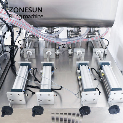 ZONESUN ZS-DTGT4T Pneumatic 4 Nozzles Paste Liquid Filling Machine