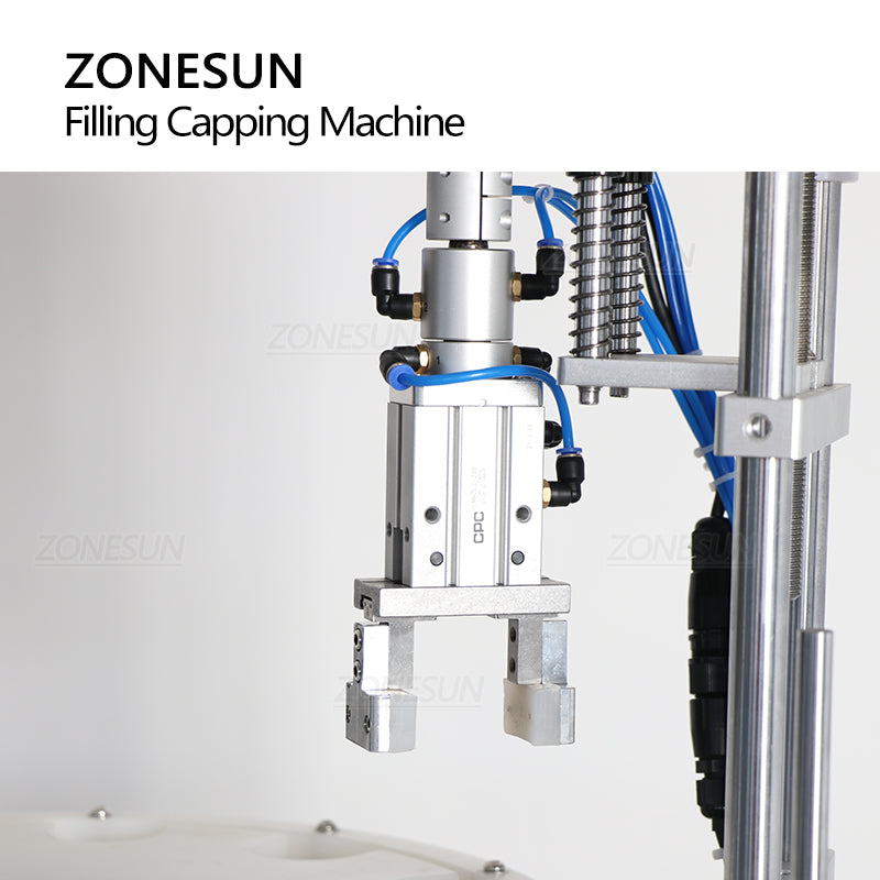 ZONESUN ZS-AFC1S Automatic Magnetic Pump Liquid Filling And Capping Machine with Turntable Conveyor