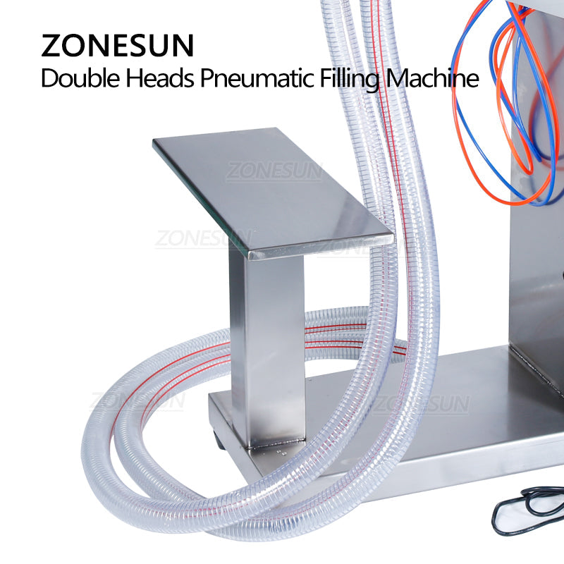 ZONESUN ZS-YTFS2 Pneumatic Standing 2 Nozzles Liquid Filling Machine