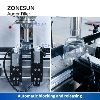 ZONESUN ZS-FM5A Servomotor Máquina automática de llenado de alimentación de polvo con barrena 