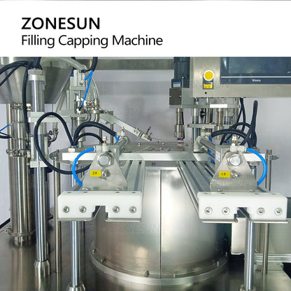 Tappatrice riempitrice per alimentazione servo Doypack ZONESUN ZS-YTZL2 con trasportatore 