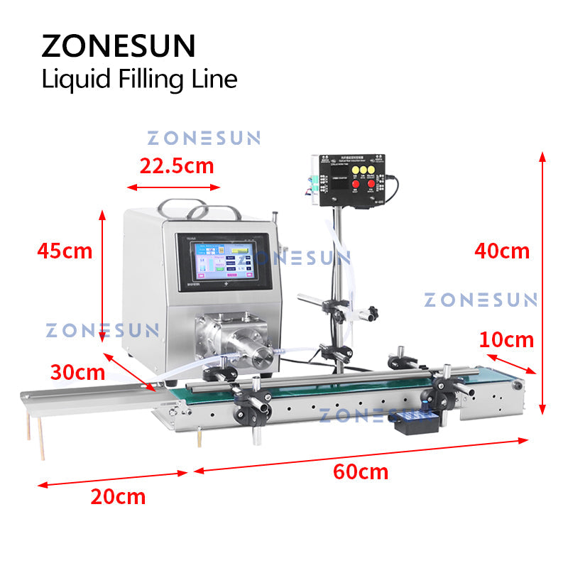 ZONESUN ZS-DTCP1 Automatic Single Nozzle Ceramic Pump Liquid Filling Machine