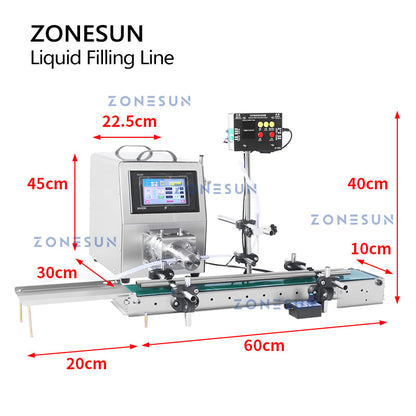 ZONESUN ZS-DTCP1 Automatic Single Nozzle Ceramic Pump Liquid Filling Machine