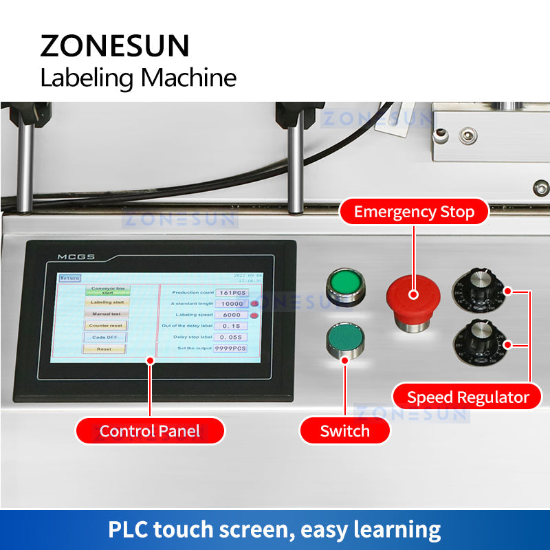 ZONESUN ZS-TB150 Automatic Round Bottle Labeling Machine