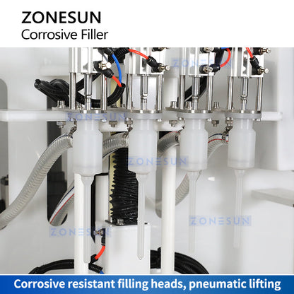 ZONESUN ZS-YTCR4A Automatic 4 Nozzles Corrosion Liquid Filling Machine