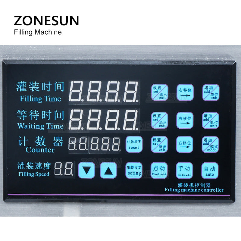 ZONESUN ZS-NP1 Máquina de llenado de líquidos para uñas con bomba peristáltica semiautomática de 3-200 ml