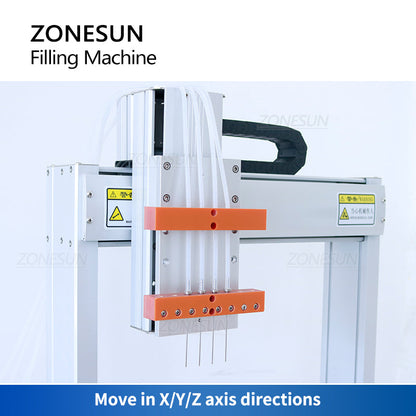 ZONESUN ZS-XYZ4A 4 Nozzles Peristaltic Pump Small-volume Liquid Filling Machine