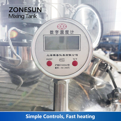 ZONESUN ZS-MB1000L Stainless Steel Paste Heating & Mixing Tank