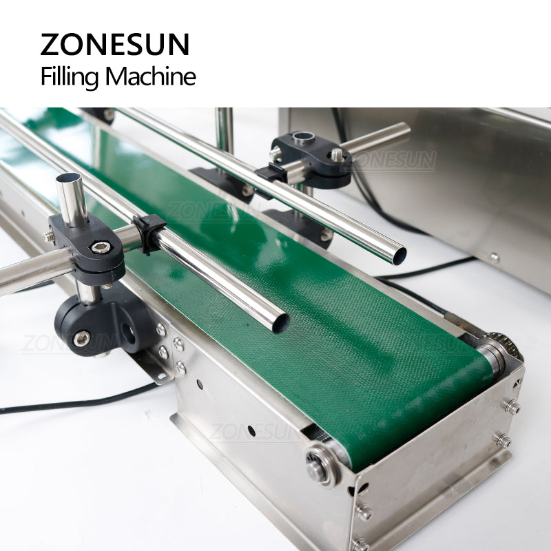 ZONESUN ZS-DTDP4G Automatic 4 Nozzles Diaphragm Pump Liquid Filling Machine With Conveyor