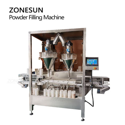 ZONESUN Automatic 2 Nozzles Powder Filling Machine