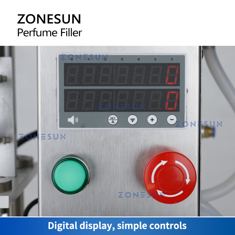 ZONESUN ZS-YTZL500S Riempitrice pneumatica per bottiglie Enolmatic Riempitrice liquida per profumo a ugello singolo 