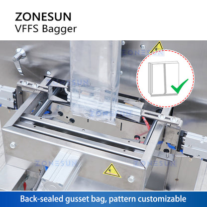 ZONESUN ZS-FS02 Macchina per sigillare il riempimento e pesare i sacchetti di granuli a tre teste completamente automatica