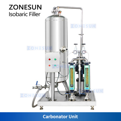 ZONESUN ZS-CF4A Semi-automatic Carbonated Drinks Liquid Mixing and Filling Machine