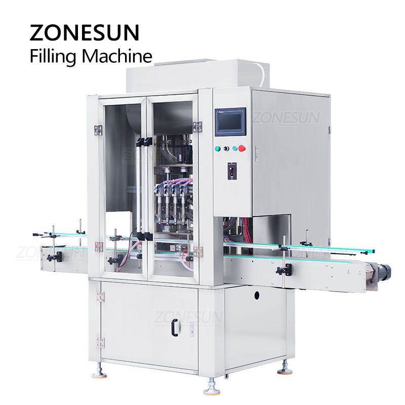 ZONESUN ZS-SV4P Automatic 4 Nozzles Servo Motor Piston Pump Paste Filling Machine