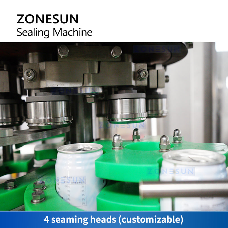 ZONESUN ZS-CFS18-4 Automatic Liquid Can Isobatic Filling Sealing Machine