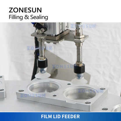 ZONESUN ZS-AFS02 Macchina per sigillare il riempimento di pasta liquida con pompa a pistone per tazza di plastica 