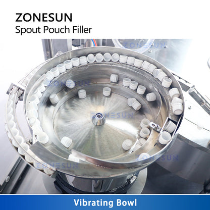 ZONESUN ZS-AFC12 Automatic Paste Liquid Spout Pouch Bag Filling Capping Machine