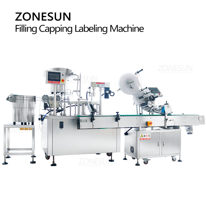 ZONESUN ZS-FAL180Z3 Full-automatic Peristaltic Pump Liquid Filling Capping Labeling Production Line