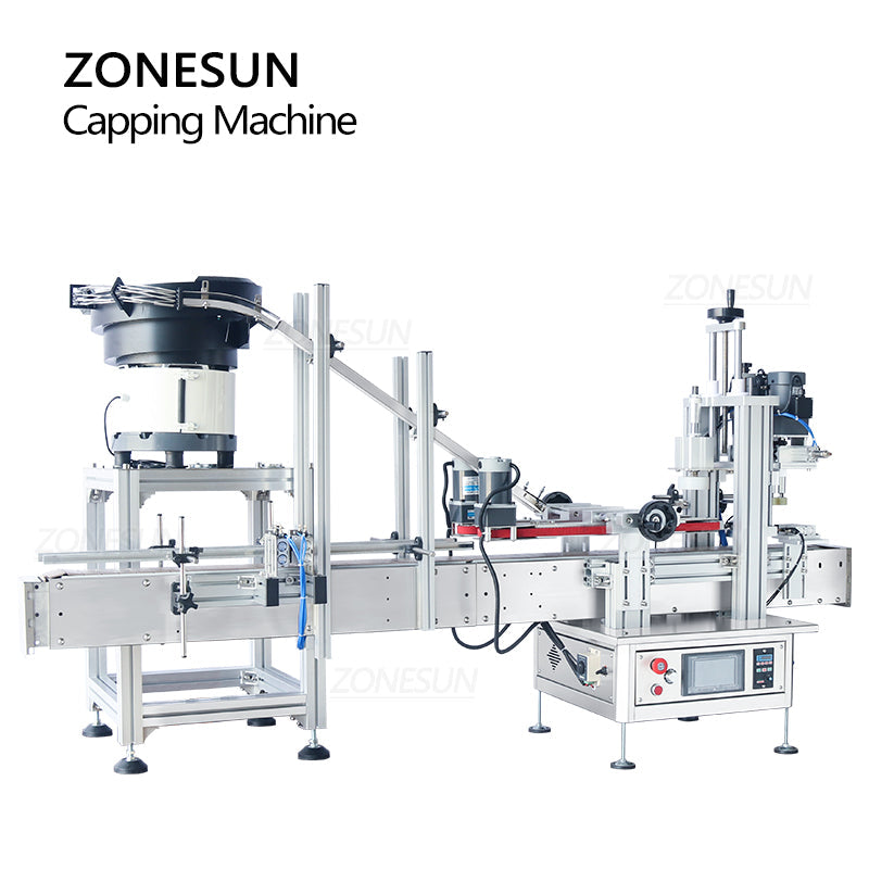 ZONESUN ZS-XG1870P Automatic Capping Machine with Cap Unscrambler