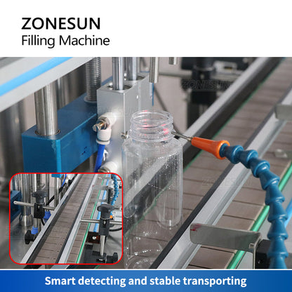 ZONESUN ZS-YT6T-6PX 6 Nozzles Servo Motor Paste Filling Machine With Feeding Pump