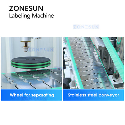 ZONESUN ZS-TB400 Automatic Round Bottle Big Cylindrical Containers Wrap Around Labeling Machine