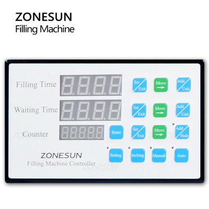 ZONESUN ZS-DTMP1S Single Nozzle Stainless Steel Magnetic Pump Liquid Filling Machine With Conveyor