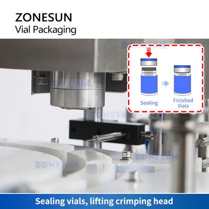 ZONESUN ZS-AFC20 Automatic Vial Peristaltic Pump Liquid Filling Capping Machine