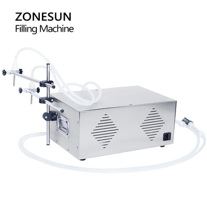 ZONESUN ZS-MPZ2 Máquina de llenado de líquidos con bomba magnética semiautomática de 2 boquillas 