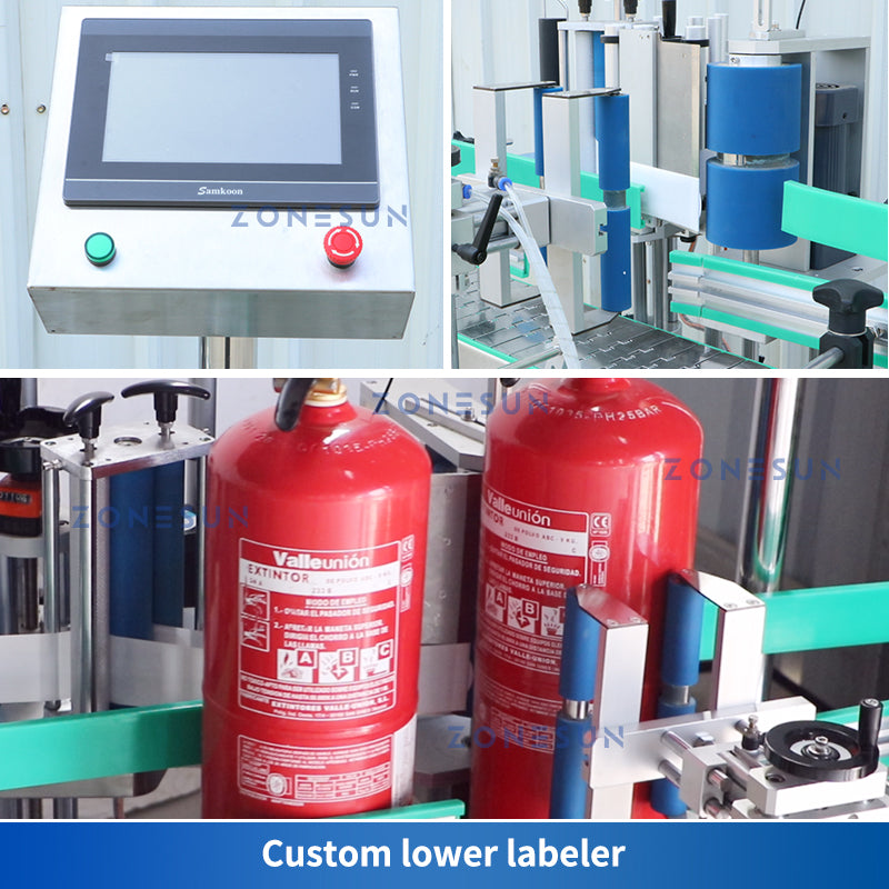 ZONESUN ZS-FE1 Automatic Fire Extinguisher Filling Sealing Labeling Production Line