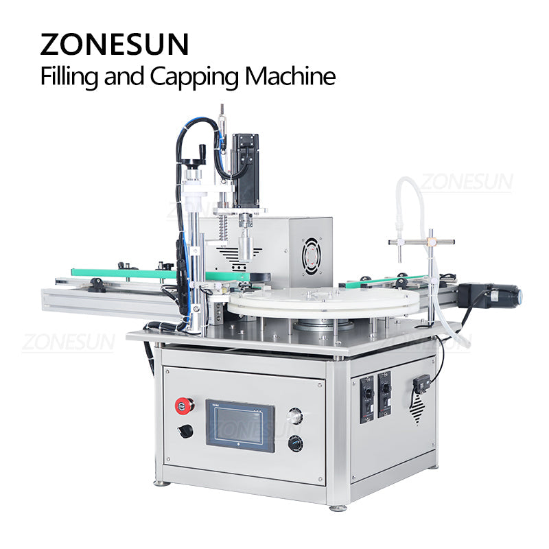 ZONESUN ZS-AFC1T Automatic Rotary Liquid Peristaltic Pump Filling and Capping Machine