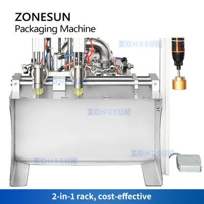 ZONESUN ZS-GTSP2 Semi Automatic Spout Pouch Liquid Filling Capping Machine