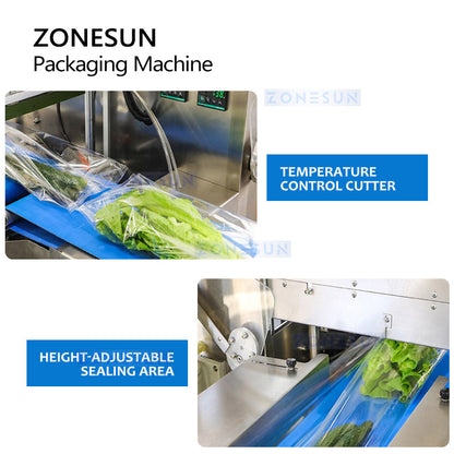 ZONESUN ZS-HY680 Automatic Horizontal Flow Vegetables Packaging Sealing Machine