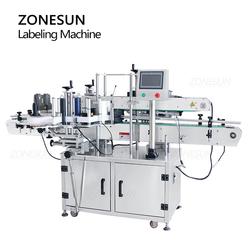 ZONESUN ZS-TB301 Automatic Double Label in Single Side Square Bottle Double Sides Labeling Machine