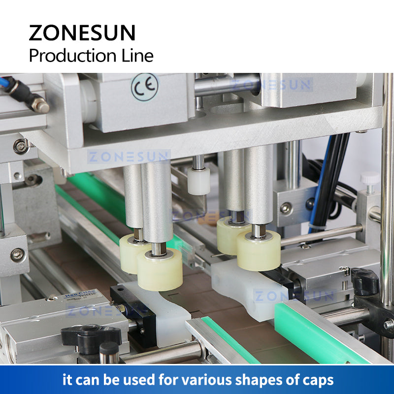 ZONESUN ZS-FAL180D3 Automatic Magmetic Pump Liquid Filling Round Bottle Cap Screwing Labeling Production Line