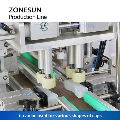 ZONESUN ZS-FAL180D3 Automatic Magmetic Pump Liquid Filling Round Bottle Cap Screwing Labeling Production Line