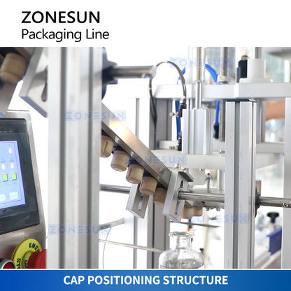 ZONESUN ZS-FAL180Z5 Automatic Magnetic Pump Liquid Filling Capping Shrinking Labeling Production Line