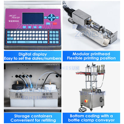 ZONESUN ZS-FAL180B1 Automatic Liquid Filling Capping Labeling Carton Packaging Production Line