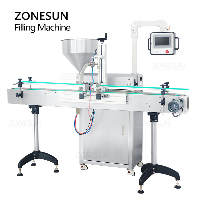 ZONESUN ZS-VTRP1A 50-1500ml Servo Motor Rotor Pump Paste/Viscous Liquid Filling Machine