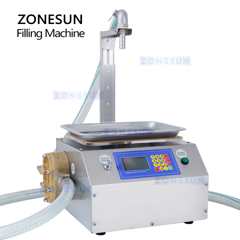 ZONESUN ZS-GPGT1C Semi-automatic Gear Pump Paste Weighing And Filling Machine