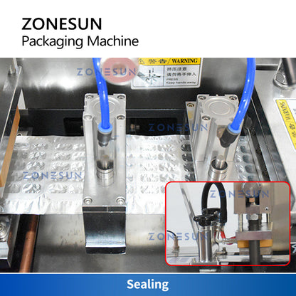 ZONESUN ZS-DPPA Automatic Liquid / Paste / Irregular Material Filling Blister Sealing Machine