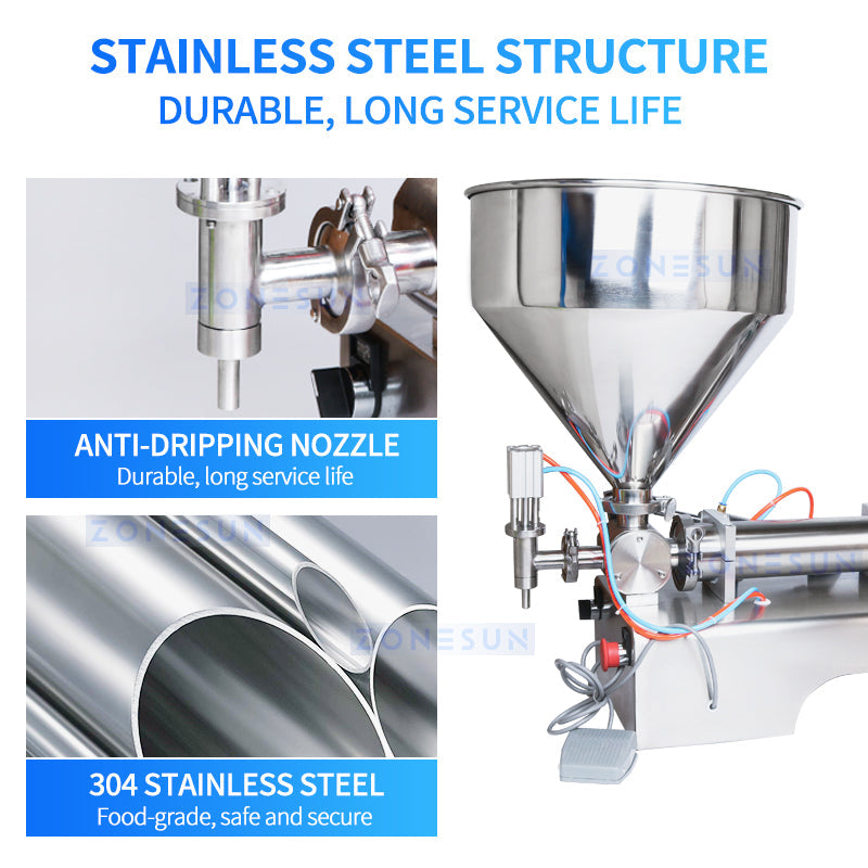 ZONESUN ZS-GT1 Single Nozzle Pneumatic Paste & Viscous Liquid Filling Machine